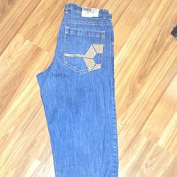 Vintage Grail Baggy Southpole Tan/Gold Tab Size 38