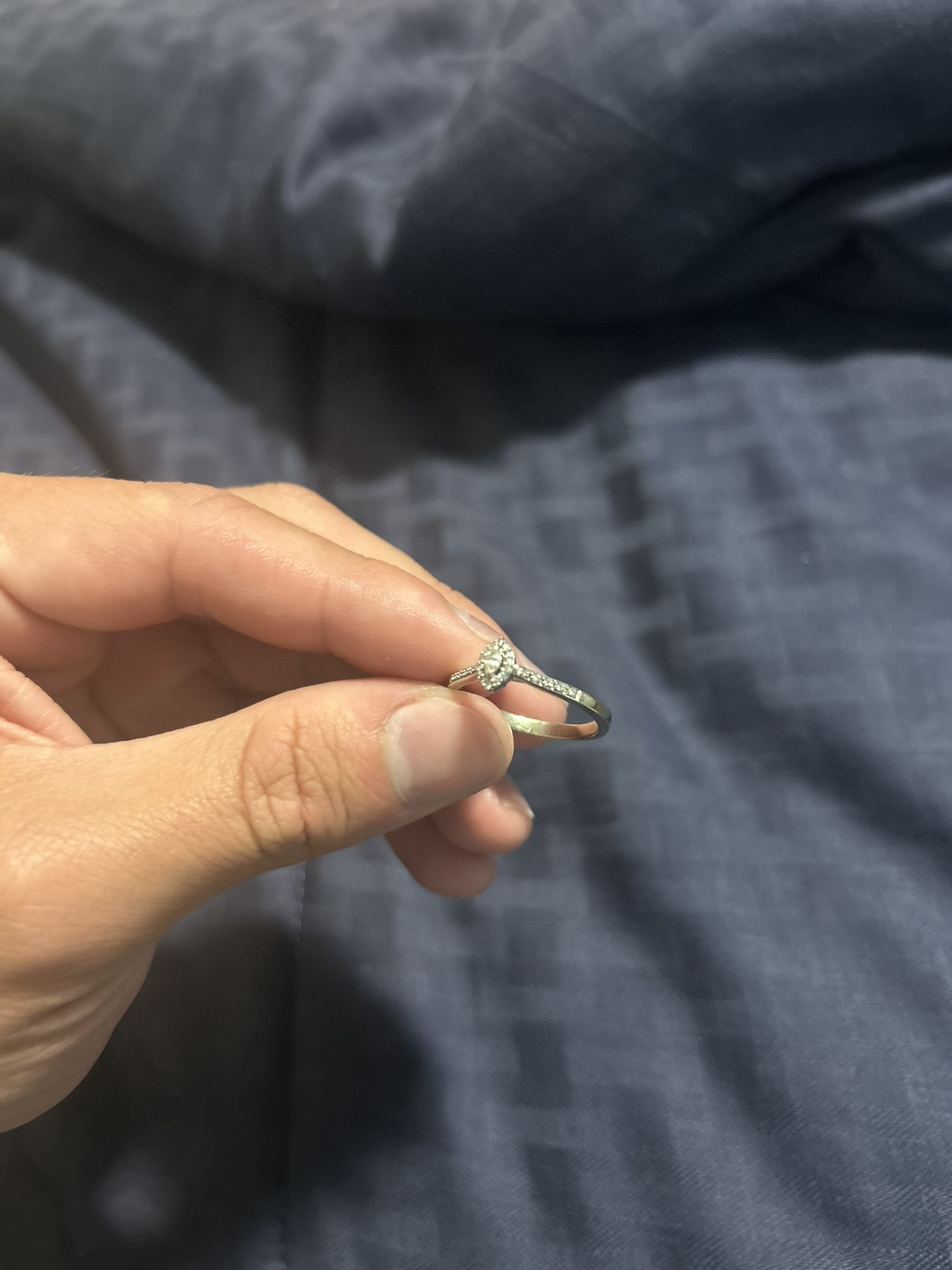 Engagement Ring 10k White Gold