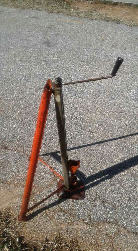 Antique Tripod Bumper Jack. Sixty years stored in Barn.