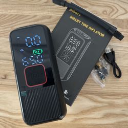 Tire Inflator Portable Air Compressor, 4X Faster 150PSI Smart Air Pump for Car Tires with Digital Pressure Gauge, Portable Fast Tire Inflator for Car,