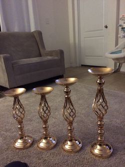 METAL CANDLE STANDS CENTERPIECES