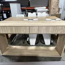 NEW - 63 Inch Fluted Long Console Table for Entryway, Modern Entryway Table with 2 Large Drawers,Farmhouse Sofa Table Behind Couch for Living Room, Ha