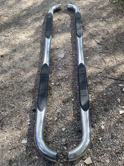 Polished Stainless Steel Nerf Bars Step Bars Pair