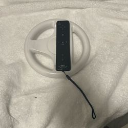 Wii U Remote+steering Wheel