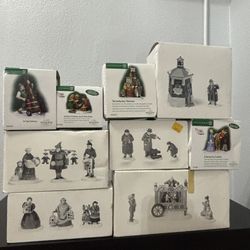  Beautiful Department 56 Dickens Village collection of retired holiday figurines! Perfect bundle to instantly populate or expand your Victorian Christ