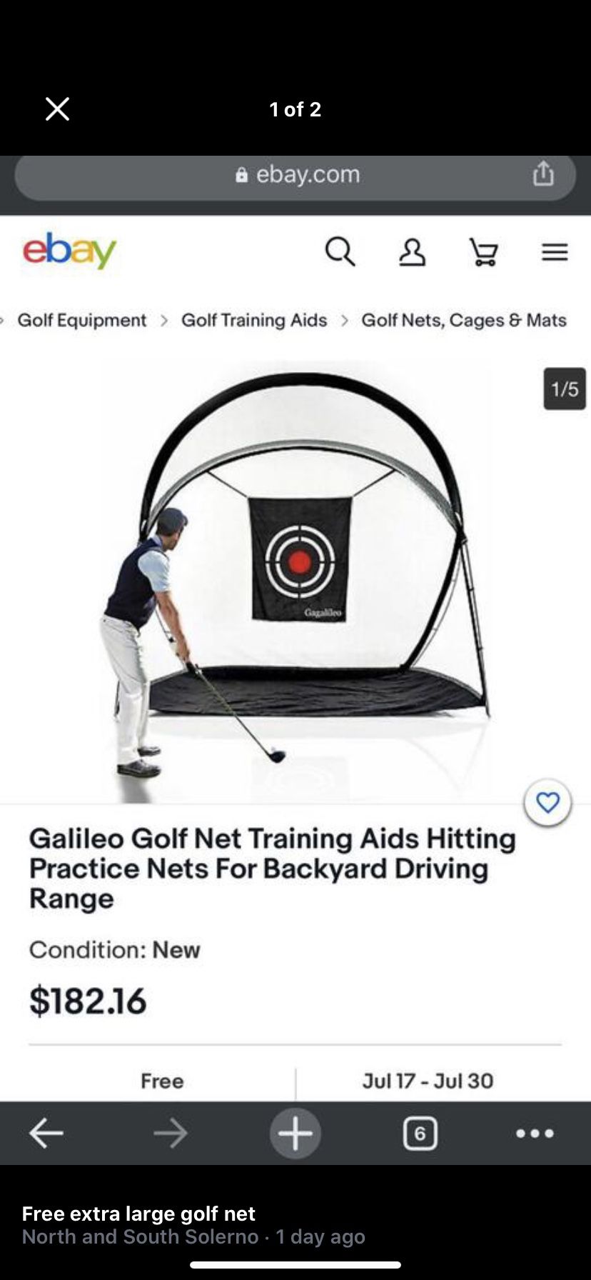 Golf sports net and putting green free delivery