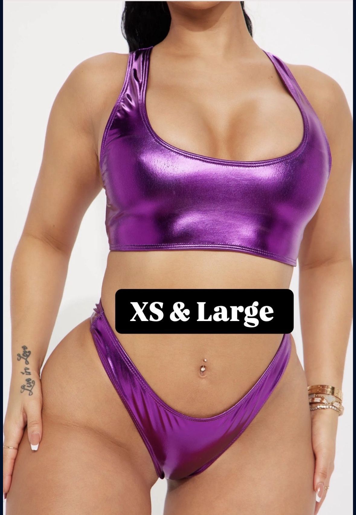 Metallic Purple Bathing Suits 