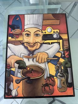 Whimsical Chef Wall Art – Will Rafuse “Salvatore” Decoupage