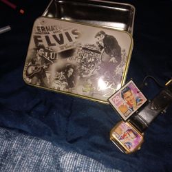 Elvis Presley  Vintage Watch And Tin With Authentic Virtificate