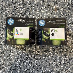 “HP 61XL Ink Cartridges – Black + Tri-Color – New”