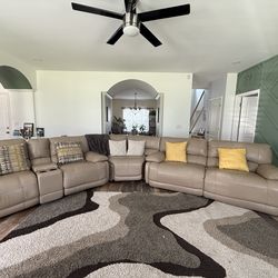Leather Sectional  Sofa- Reclinable