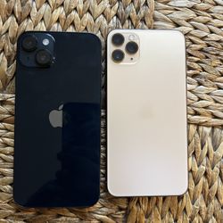 New Gold iPhone 11 Pro Max 256gb & iPhone 14 Plus 128gb