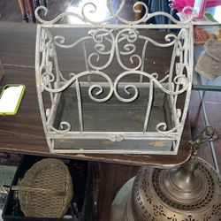 Vintage Mid-Century Metal Terrarium Plant Holder