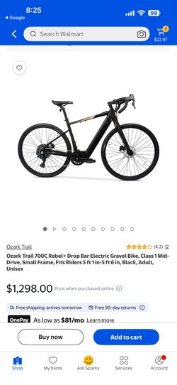 Ozark Trail 700C Rebel+ Drop Bar Electric Gravel Bike