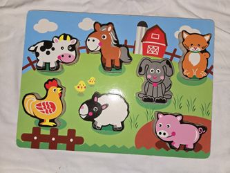 Adorable Solid Wood Sturdy Farm Puzzle