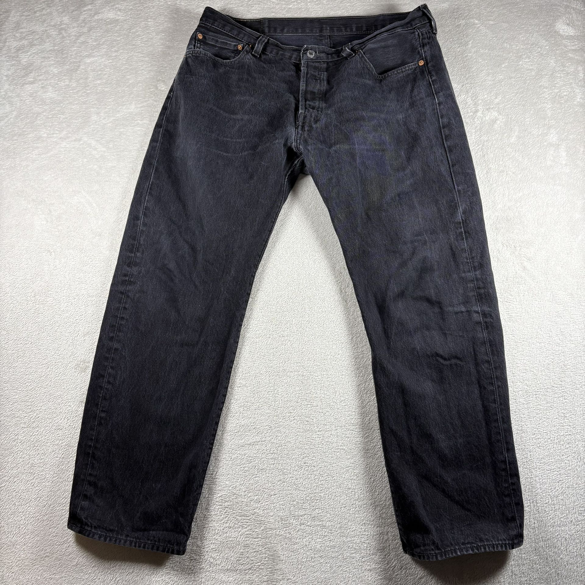 Vintage levis 501 Men’s Size 36x29 Black Faded 90s USA Distressed #437