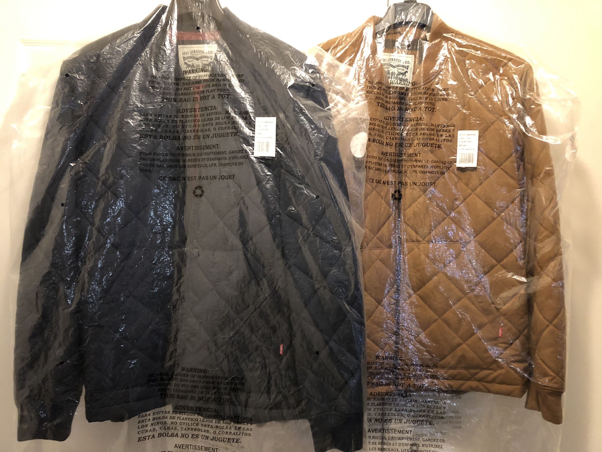 Men’s Levi Quilted Bomber Jackets…Size XXL