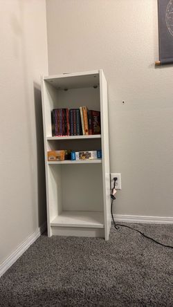 White IKEA Bookshelf with two Shelves
