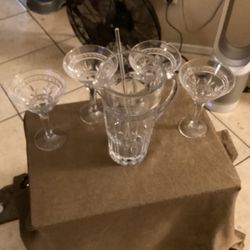 Crystal Martini Set
