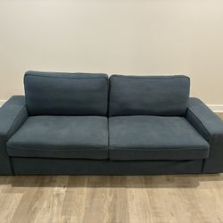 Blue IKEA Couch Wide