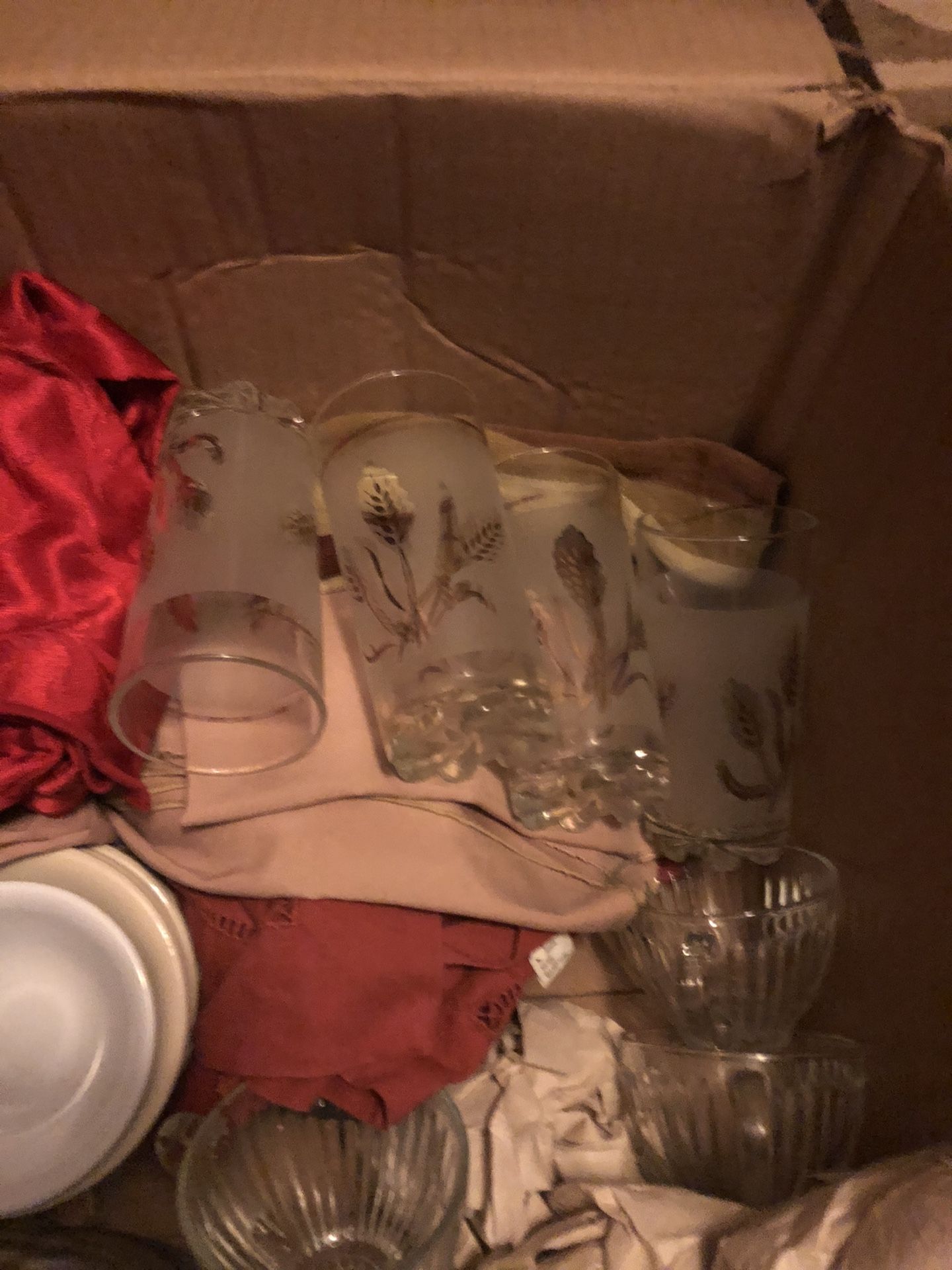 Four vintage glasses