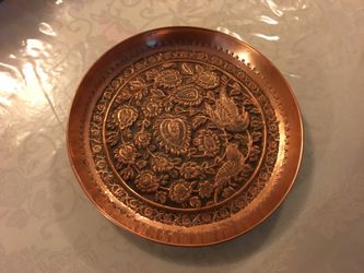 Antique Solid Cooper Tray/Platter