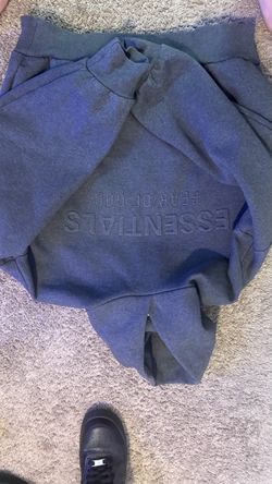 Grey essential hoodie-medium 100% AUTHENTIC