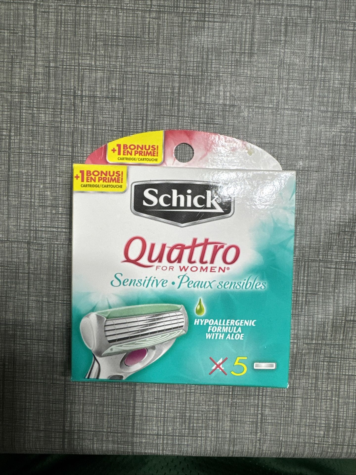 New; Shick Quattro; 5pk Woman’s Shave Blades; Hypoallergenic