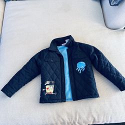 Nickelodeon Sponge Bob Quilted Jacket For A Boy 5/6y 