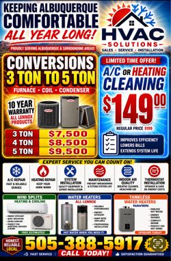 Furance, Coil, Condenser 10 Year warranty