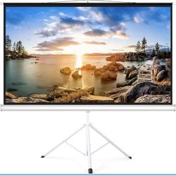 100” Projector Screen w/ Stand – Indoor/Outdoor Movie Setup