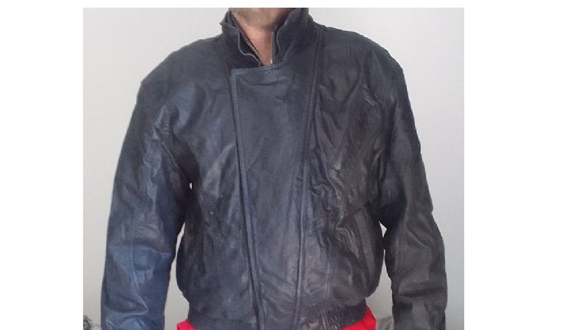 Vintage Hunting Horn Leather Jacket