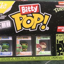 TEENAGE MUTANT NINJA TURTLES BITTY POP 4 PK NEW IN BOX