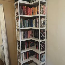 7 Shelf Corner Bookshelf 