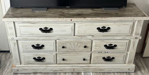 Rustic White Dresser
