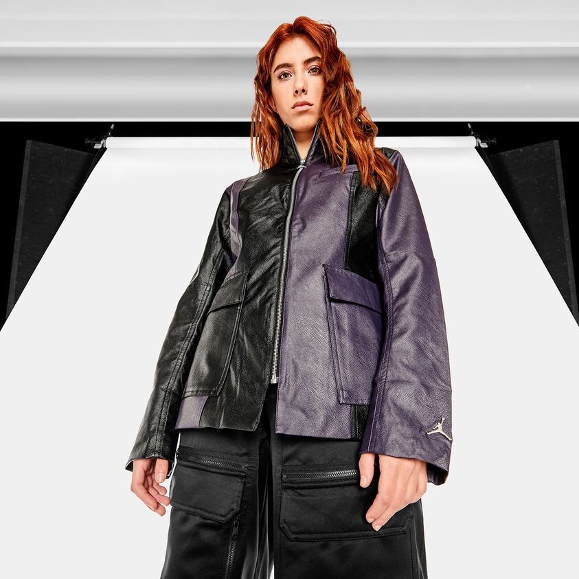Nike Air Jordan Limited Edition Leather Racing Jacket Coat
