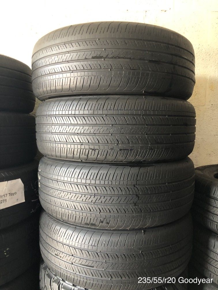 235/55/r20 Goodyear ALL FOUR (4) TIRES