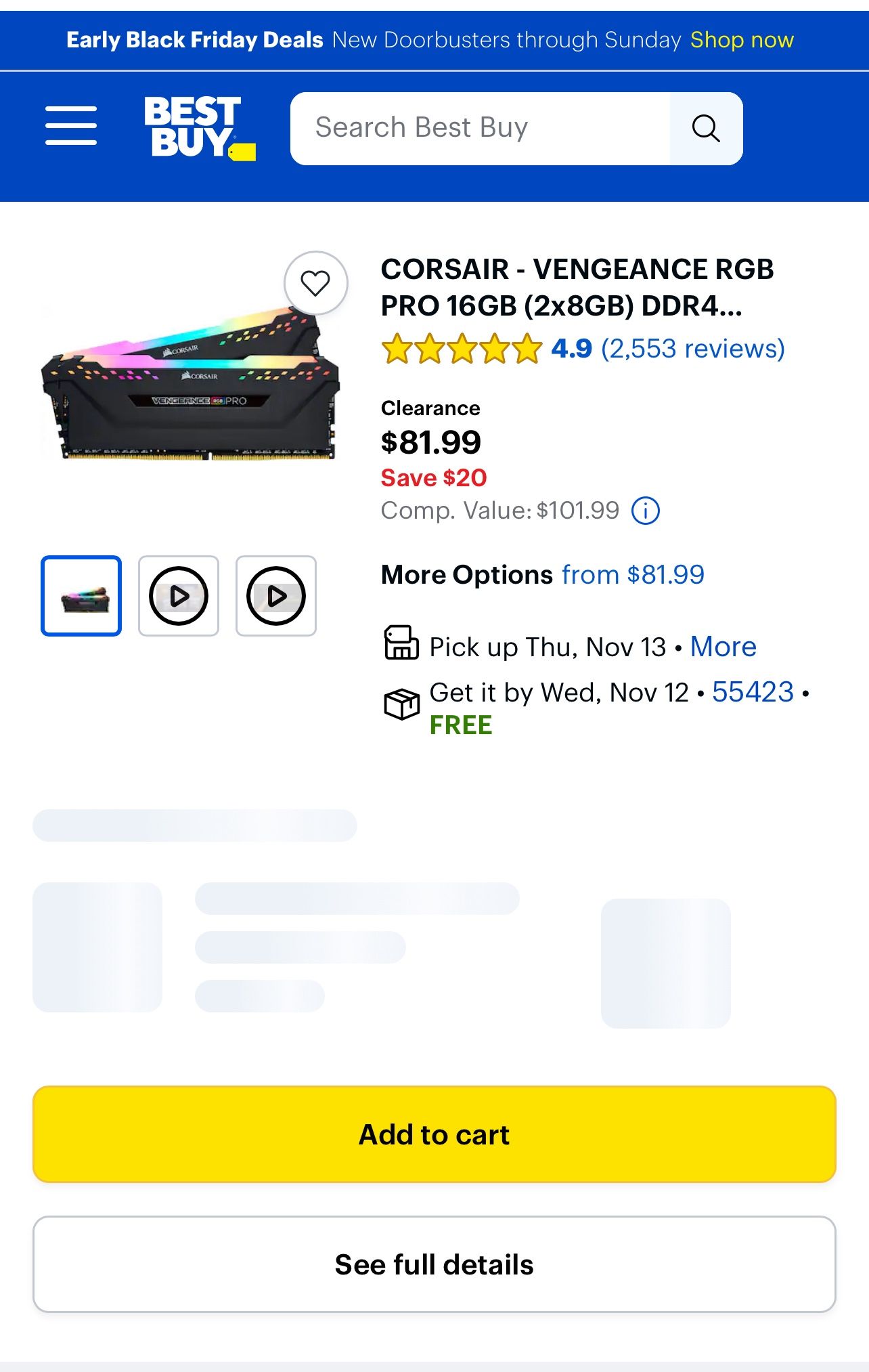 CORSAIR - VENGEANCE RGB PRO