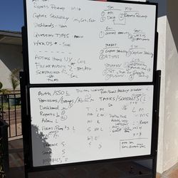 Double sided dual whiteboard