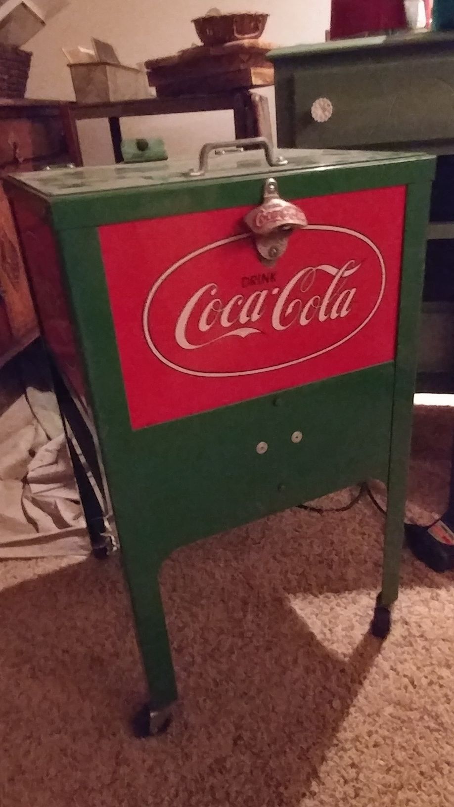 Coca cola up right cooler