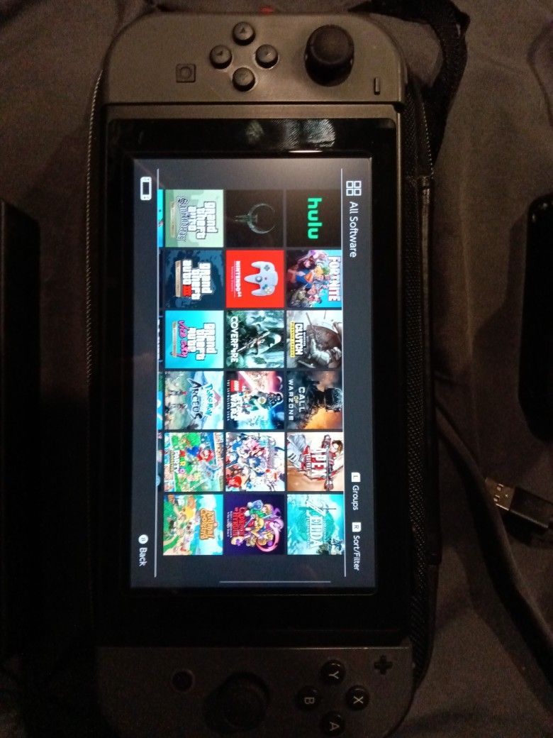 Nintendo Switch Black And Grey Not Oled But It's The Latest Fastest Version