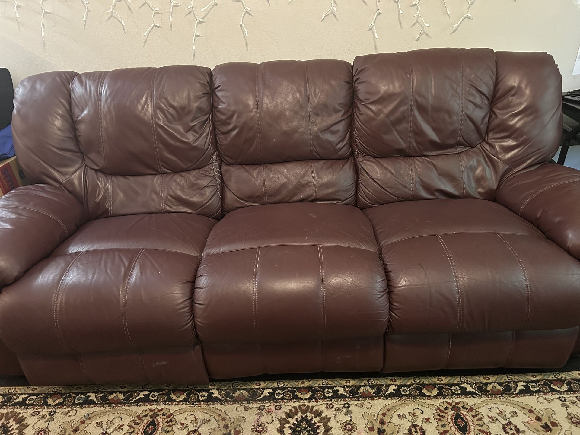 3 seater leather sofa