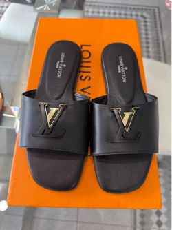 Black LV mare sandals