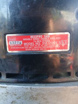 Craftsman reciprocating saw