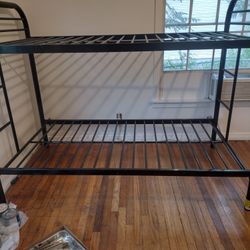 Sturdy Bunk Bed Frame With Built In Ladder