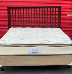 Queen Size Bed with Mattress Set