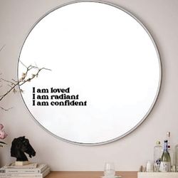 Mirror Decal Sticker Art Vinyl Vanity Makeup Beauty Girls Lashes Brows Motivation