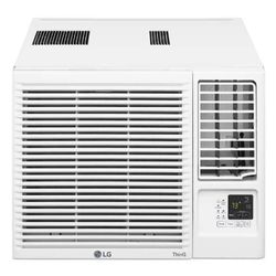12,200 BTU 230/208V Window Air Conditioner Cools 570 Sq. Ft. with Heater, Wi-Fi Enabled and Dehumidifier in White