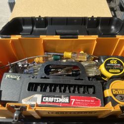Assorted Tools And Tool Box 