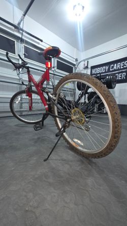 Red Full Suspension Mountain Bike